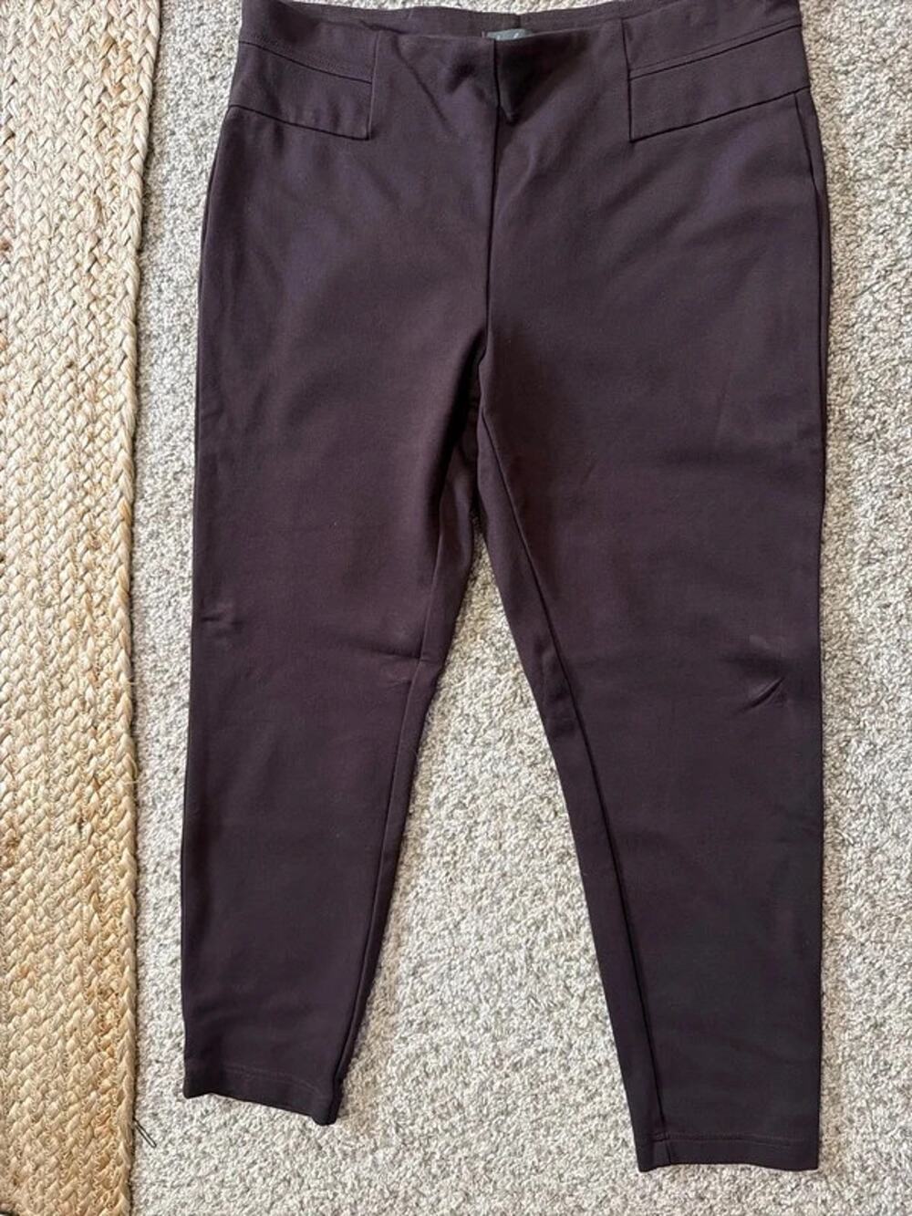 Wonderly chocolate brown pull on pants petite M 3455